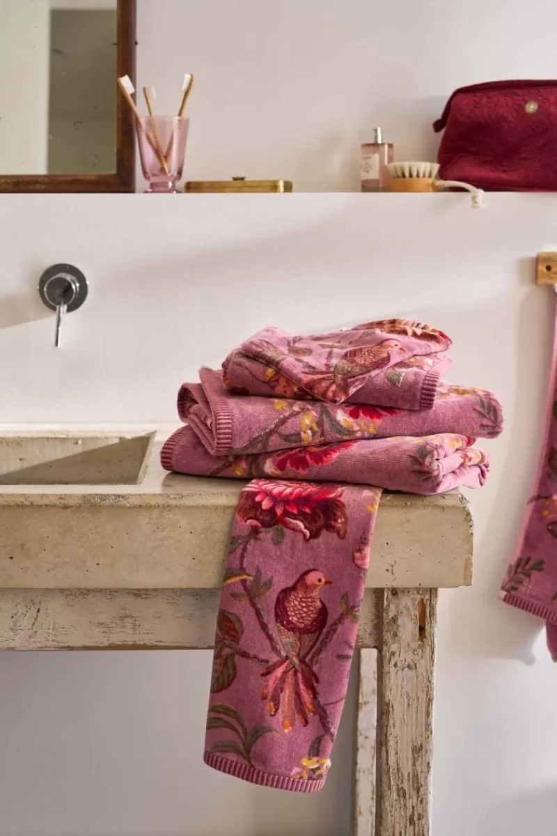 Pip Studio Giardino Segreto - Asciugamano da Bagno in Tonalità Lilla, 55x100 cm, Morbido e Assorbente per un Tocco di Lusso