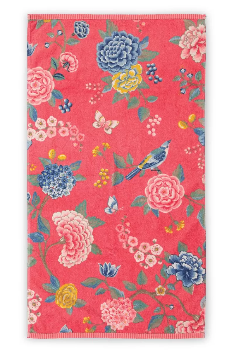 Offerta Imperdibile: Set di 3 Asciugamani da Bagno Buonasera Pip Studio - Misura 55x100 cm in Tinta Corallo