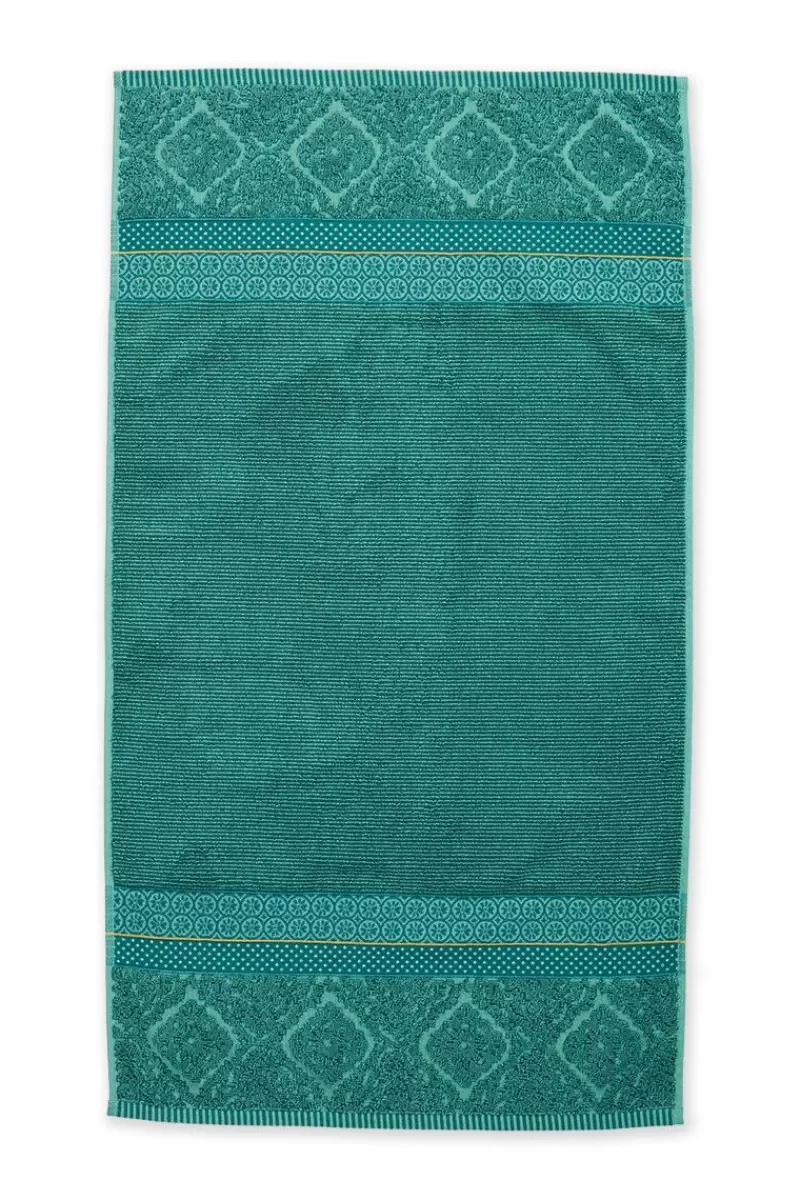 Pip Studio Set Accappatoi Morbidi Zellige - 3 Pezzi Confortevoli 55x100 cm in Verde Smeraldo