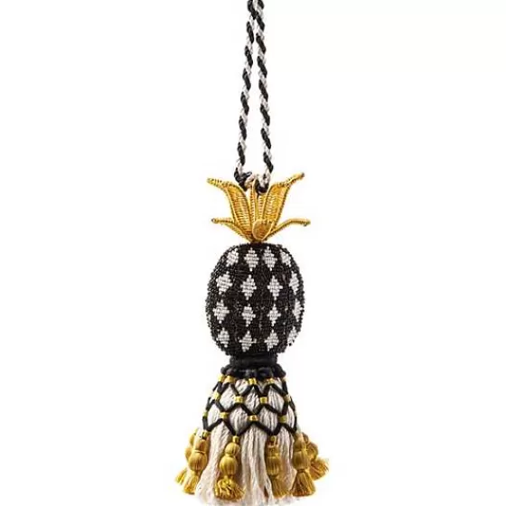 Elegante nappa decorativa a forma di ananas con dettagli in perline - Accessorio MacKenzie-Childs a prezzo vantaggioso