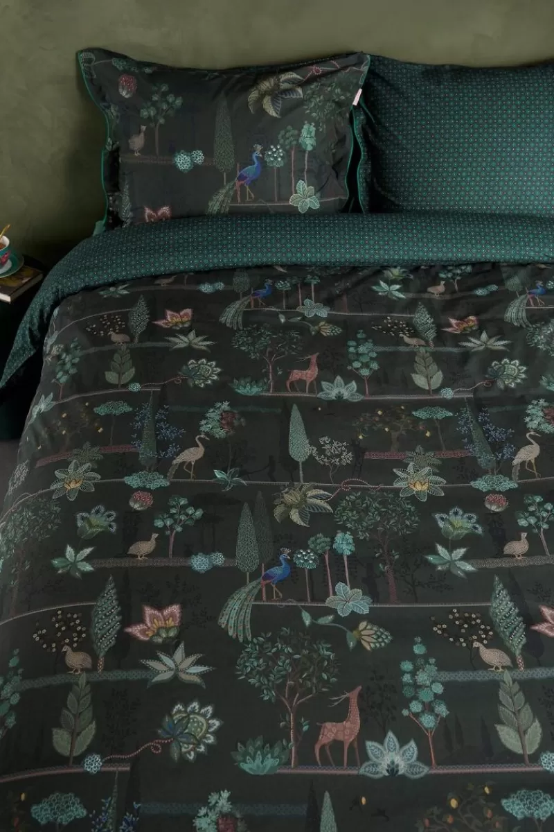 Federa Letto Pip Studio con Motivo Alberi Verde Scuro - Prezzo Speciale per Arredamento Camera da Letto