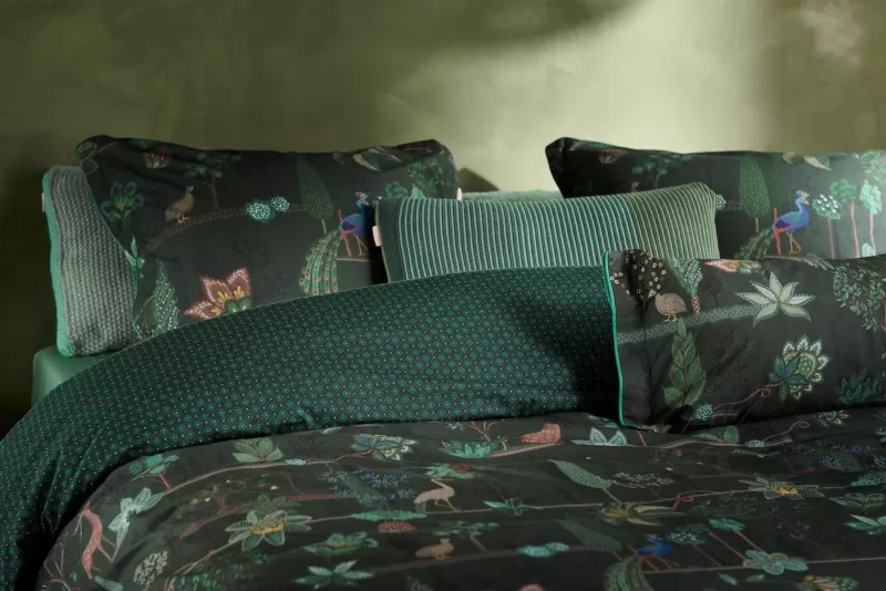 Federa Letto Pip Studio con Motivo Alberi Verde Scuro - Prezzo Speciale per Arredamento Camera da Letto