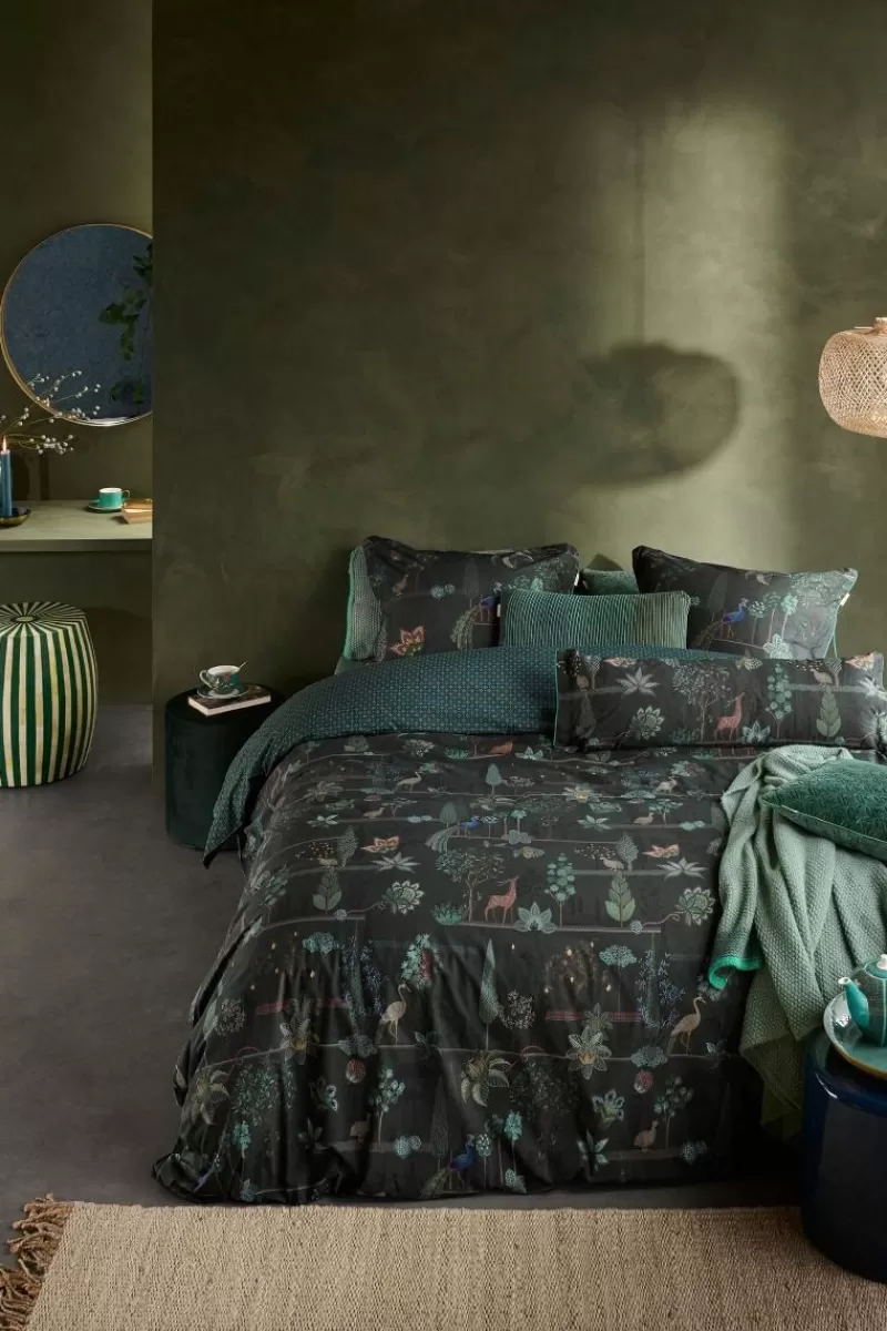Federa Letto Pip Studio con Motivo Alberi Verde Scuro - Prezzo Speciale per Arredamento Camera da Letto