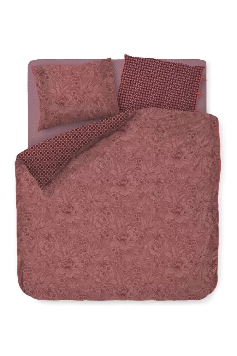 Pip Studio Copripiumino Elegante Collezione Casa dei Fiori in Tonalità Terracotta - Tessuto Morbido per un Sonno Confortevole