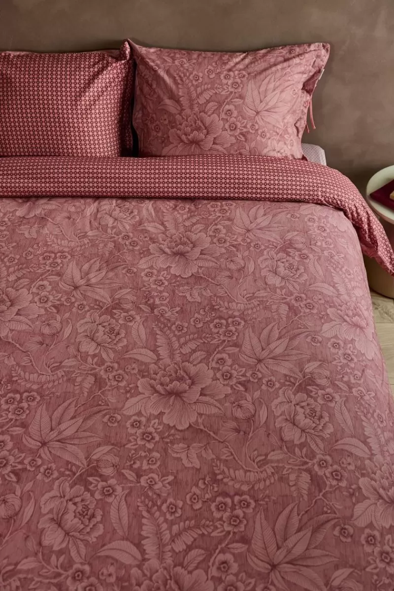Pip Studio Copripiumino Elegante Collezione Casa dei Fiori in Tonalità Terracotta - Tessuto Morbido per un Sonno Confortevole