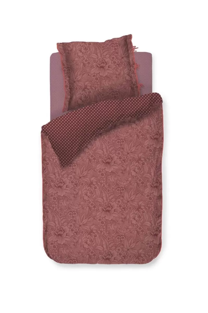 Pip Studio Copripiumino Elegante Collezione Casa dei Fiori in Tonalità Terracotta - Tessuto Morbido per un Sonno Confortevole