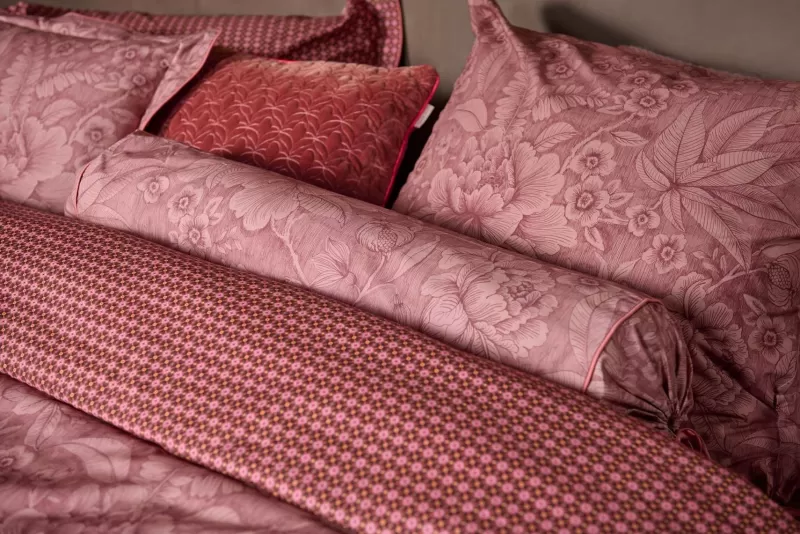 Pip Studio Copripiumino Elegante Collezione Casa dei Fiori in Tonalità Terracotta - Tessuto Morbido per un Sonno Confortevole