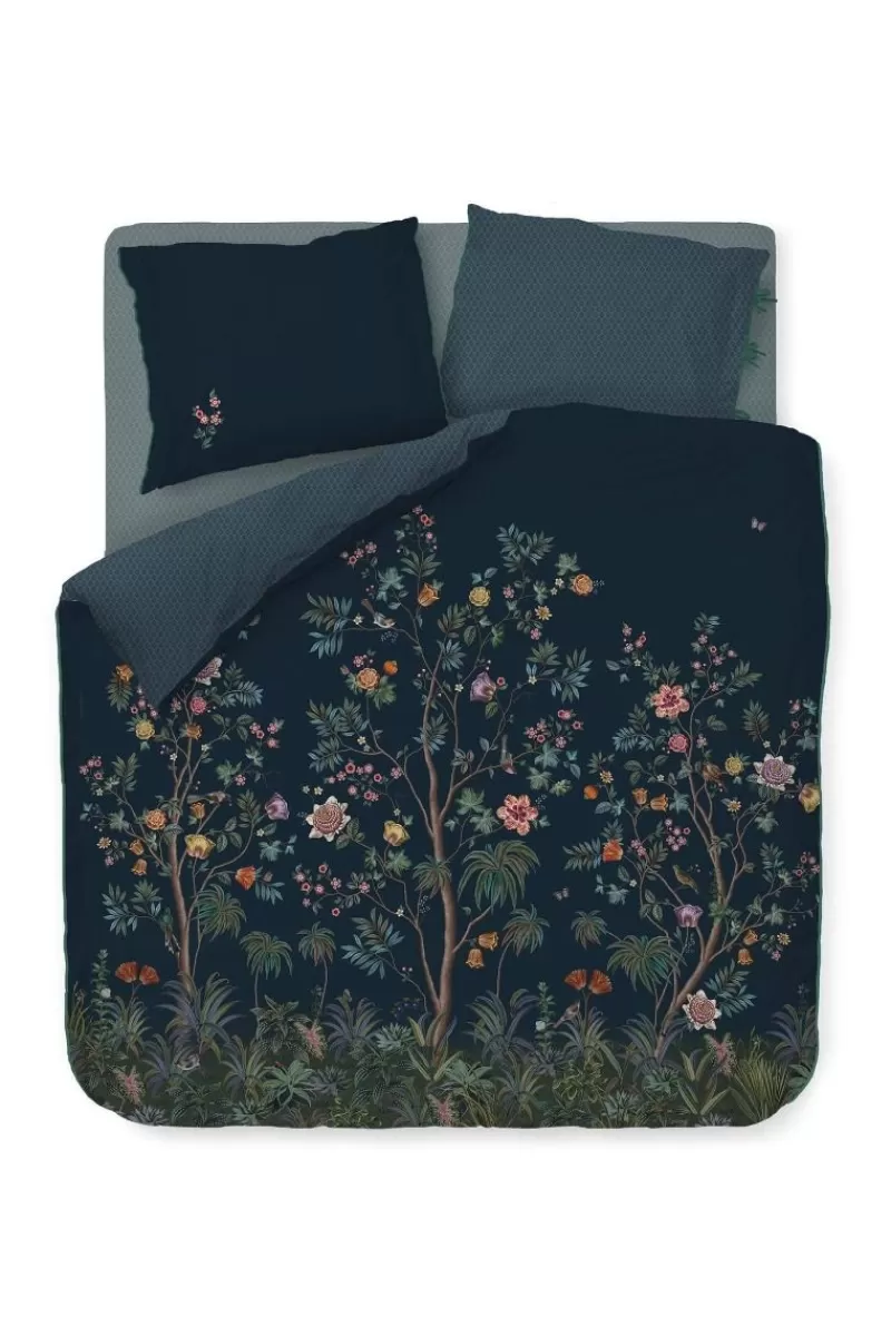 Copriletto Elegante PIP STUDIO 'Il Paradiso' - Blu Notte in Offerta Speciale
