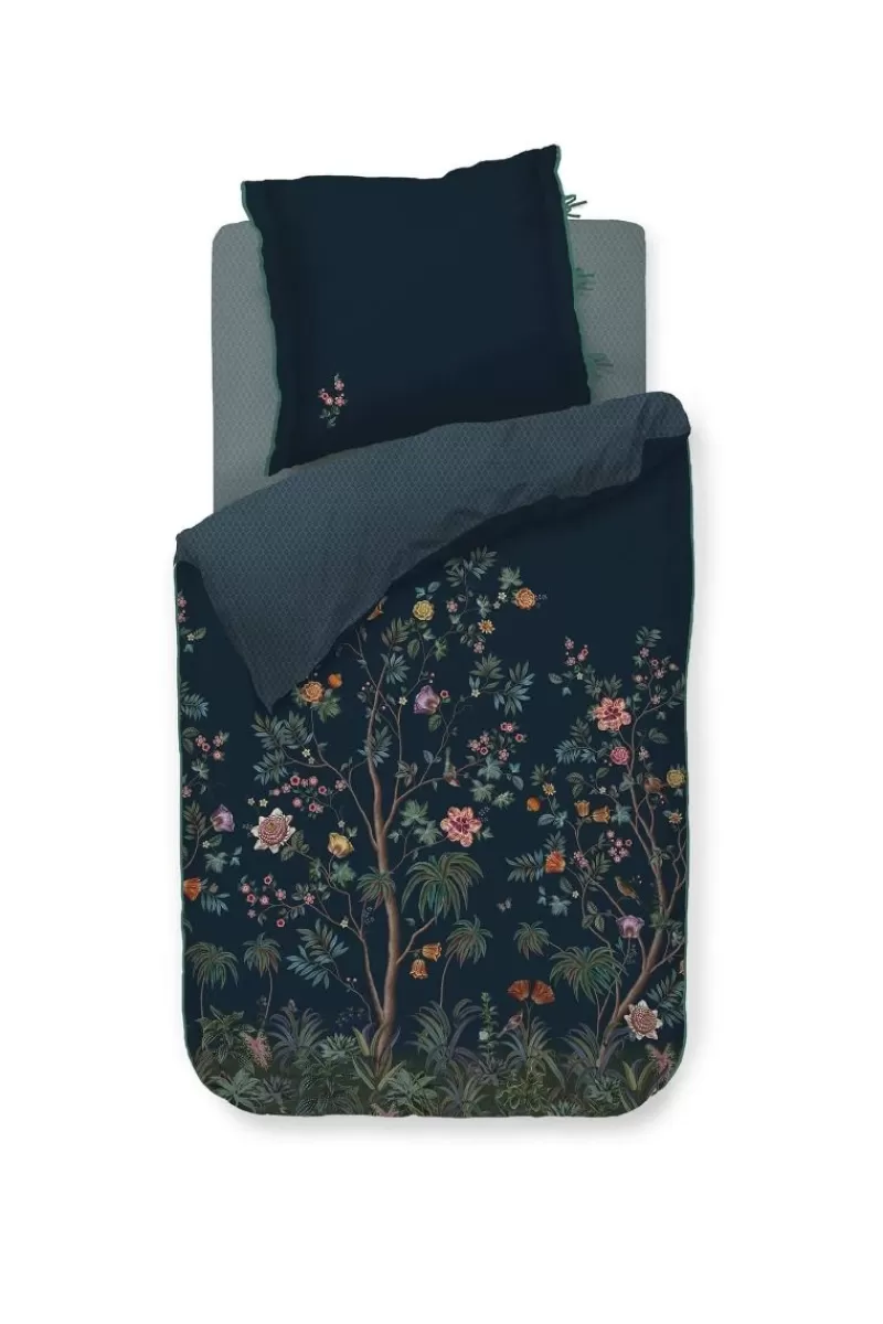 Copriletto Elegante PIP STUDIO 'Il Paradiso' - Blu Notte in Offerta Speciale