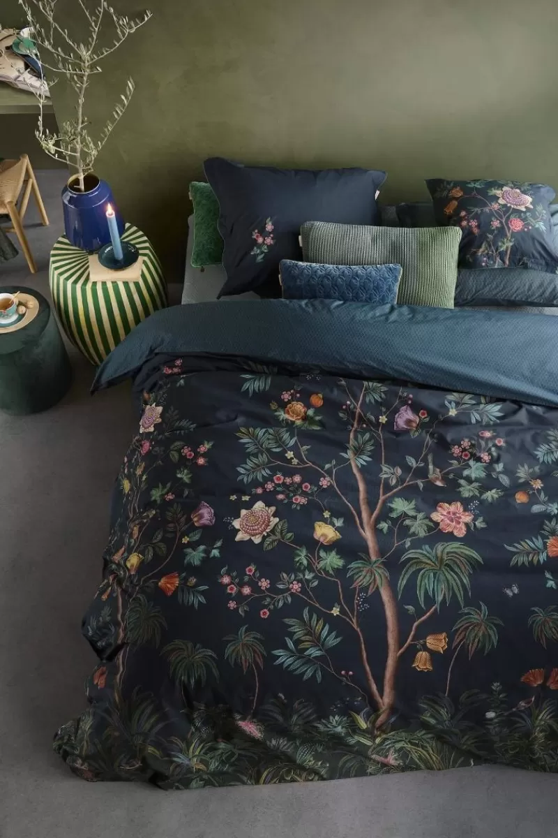 Copriletto Elegante PIP STUDIO 'Il Paradiso' - Blu Notte in Offerta Speciale