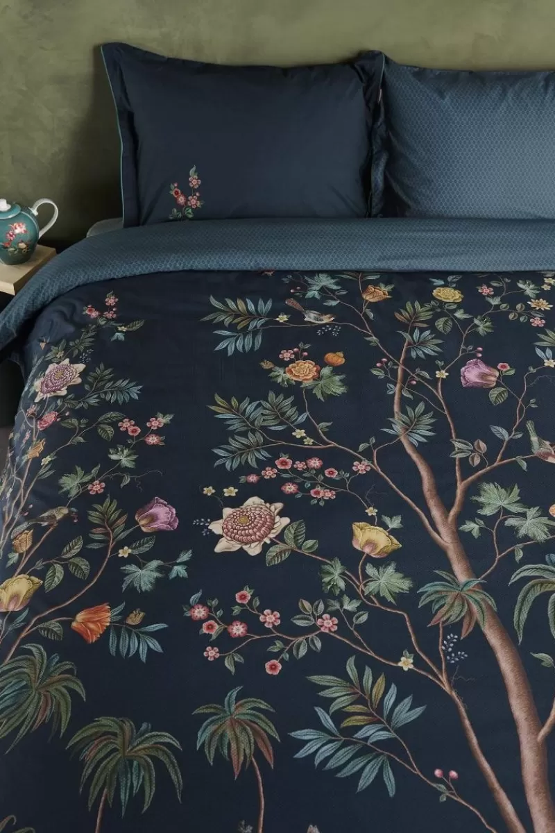 Copriletto Elegante PIP STUDIO 'Il Paradiso' - Blu Notte in Offerta Speciale