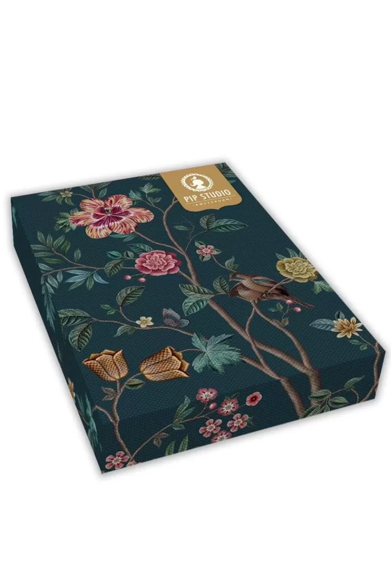 Copriletto Elegante PIP STUDIO 'Il Paradiso' - Blu Notte in Offerta Speciale