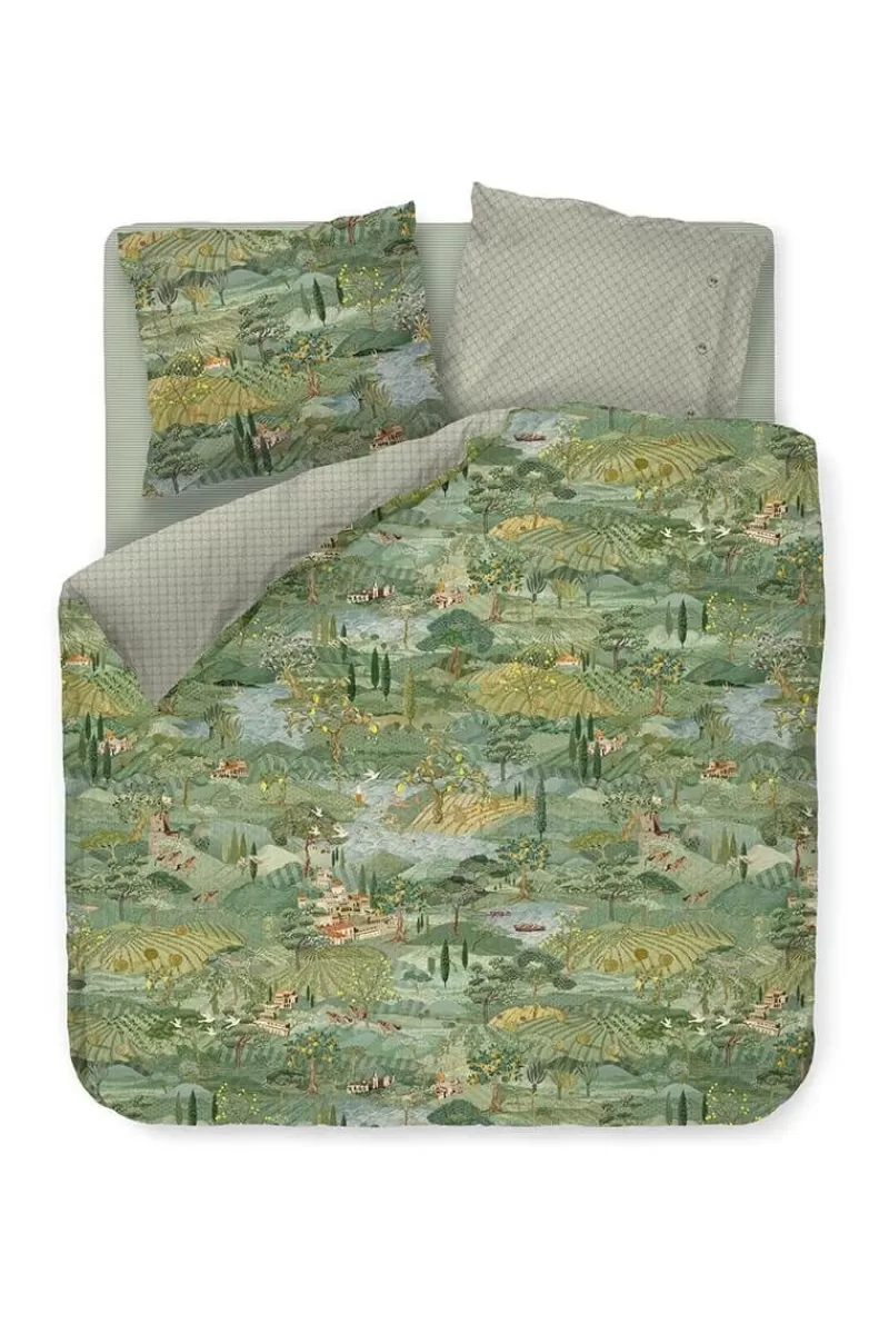 Copripiumino Elegante Stile Toscana - Motivo Botanico Verde Smeraldo | Collezione Primavera di Pip Studio