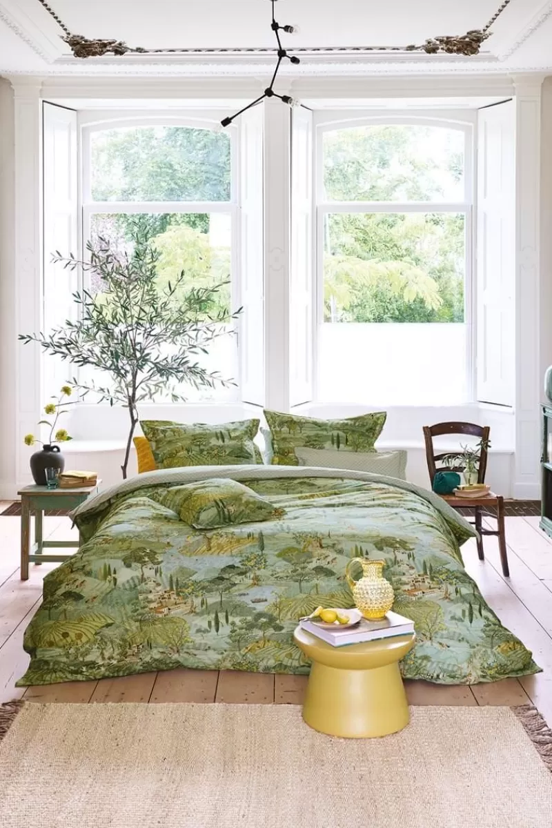Copripiumino Elegante Stile Toscana - Motivo Botanico Verde Smeraldo | Collezione Primavera di Pip Studio