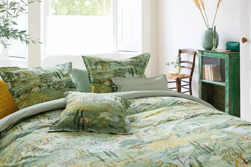 Copripiumino Elegante Stile Toscana - Motivo Botanico Verde Smeraldo | Collezione Primavera di Pip Studio