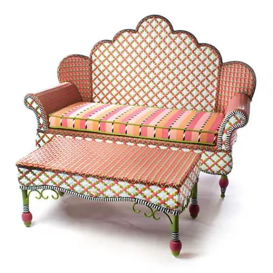 Comodo Divanetto da Esterno Stile Poppy Breezy - Sconto Esclusivo MacKenzie-Childs