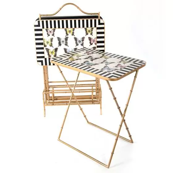Vassoio Porta Drink con Motivo Farfalle Eleganti - Set da 4 Pezzi in Edizione Limitata MacKenzie-Childs
