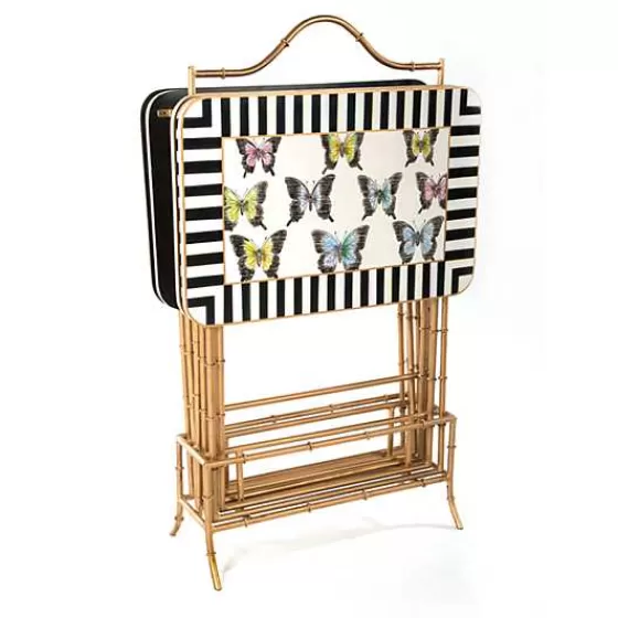 Vassoio Porta Drink con Motivo Farfalle Eleganti - Set da 4 Pezzi in Edizione Limitata MacKenzie-Childs