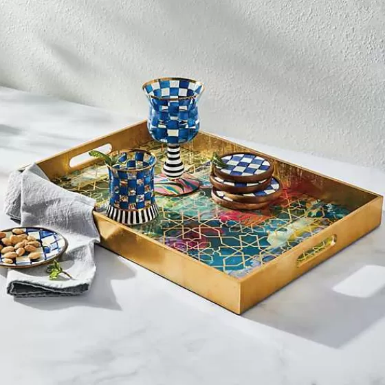Calici Regali in Stile Carnevale - Set Elegante con Design a Contrasti di MacKenzie-Childs | Disponibili per l'Acquisto Online