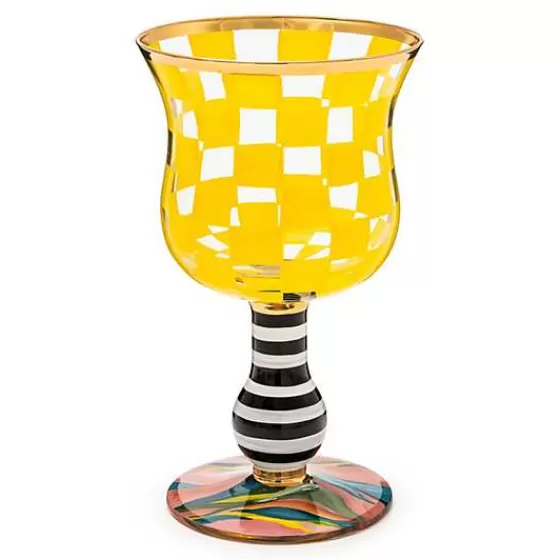 Calice Carnevale in Tonalità Solare - Design Esclusivo MacKenzie-Childs con Promozione Imperdibile