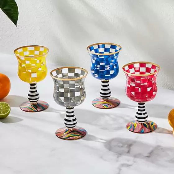 Calice Carnevale in Tonalità Solare - Design Esclusivo MacKenzie-Childs con Promozione Imperdibile