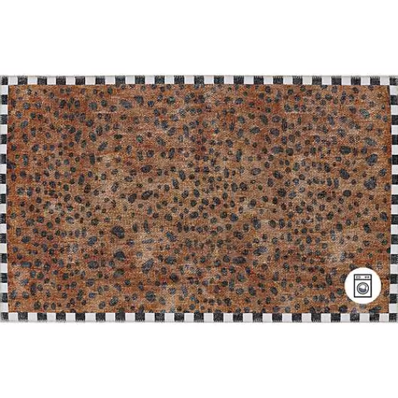 Tappeto Lavabile a Motivo Ghepardo 0.9x1.5 Metri - Design Elegante MacKenzie-Childs per Arredamento Moderno