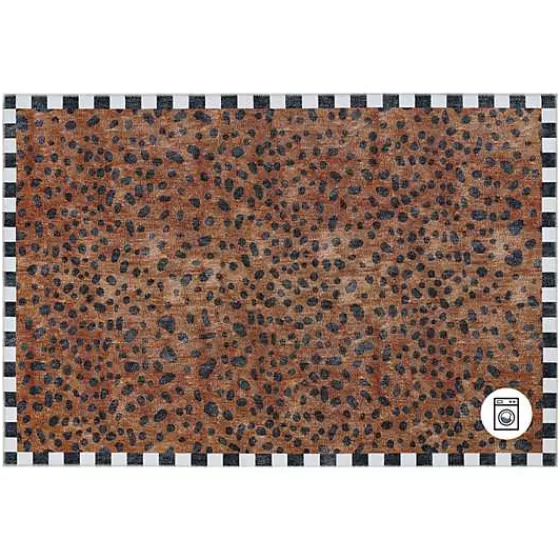 Tappeto Lavabile MacKenzie-Childs Motivo Ghepardo - Formato 150x230 cm per Soggiorni Moderni