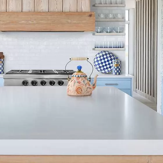 Bollitore Elegante MacKenzie-Childs con Conchiglie | 2 Quarti, Design Marino - Outlet Esclusivo