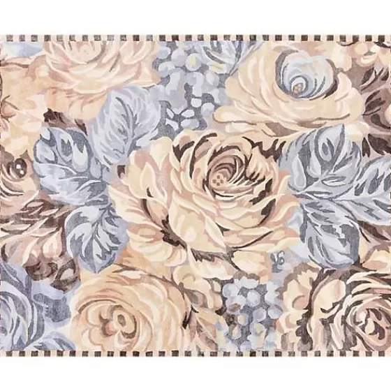 MacKenzie-Childs Tappeto Coco Rose 8x10 Piedi - Design Elegante con Motivo Botanico, Tappeto Moderno per Soggiorno o Camera da Letto, Collezione Casa di Lusso