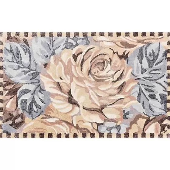 MacKenzie-Childs Tappeto Elegante Coco Rose - Design British Eccentrico, Misure 2,30m x 3,90m - Prezzo Imperdibile per Arredamento di Lusso