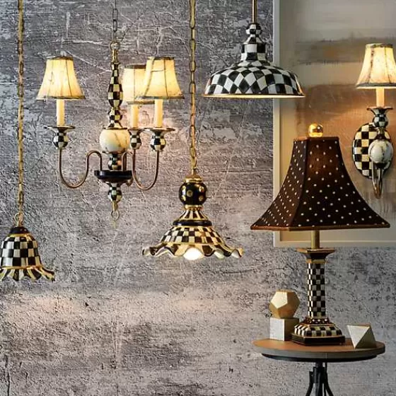 Lampada a Sospensione Rustica con Motivo Geometrico - Design Esclusivo MacKenzie-Childs | Illuminazione D'Atmosfera per Ambienti Eleganti | Modello 12 Pollici | Top Vendite Stagionali