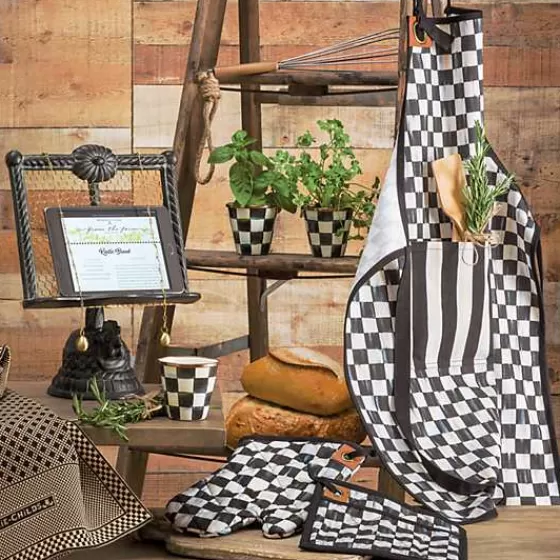 MacKenzie-Childs - Guanto Termoresistente da Cucina in Tweed Elegante con Motivo Courtly Check, Design Sicuro e Stile Unico