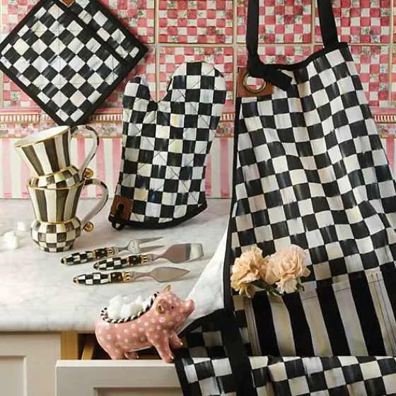 MacKenzie-Childs - Guanto Termoresistente da Cucina in Tweed Elegante con Motivo Courtly Check, Design Sicuro e Stile Unico