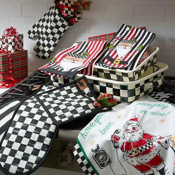 MacKenzie-Childs - Guanto Termoresistente da Cucina in Tweed Elegante con Motivo Courtly Check, Design Sicuro e Stile Unico