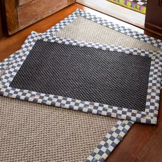 Tappeto Elegante in Sisal Nero con Motivo Scacchi - Dimensioni 60x90 cm | Collezione Esclusiva MacKenzie-Childs