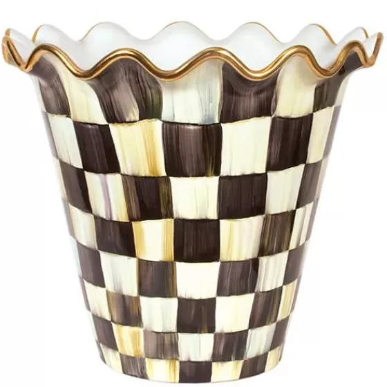 Vaso in Ceramica Maxi per Giardino con Design a Scacchi Regali - Collezione MacKenzie-Childs