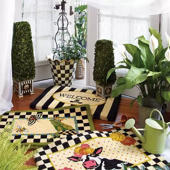 Vaso in Ceramica Maxi per Giardino con Design a Scacchi Regali - Collezione MacKenzie-Childs