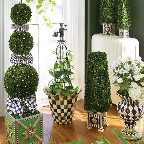 Vaso in Ceramica Maxi per Giardino con Design a Scacchi Regali - Collezione MacKenzie-Childs