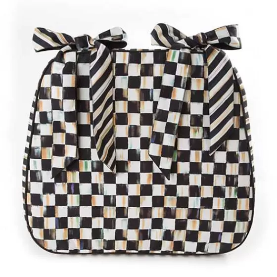 Cuscino Elegante in Tessuto Scacchi Reali - Collezione MacKenzie Childs in Promozione Esclusiva