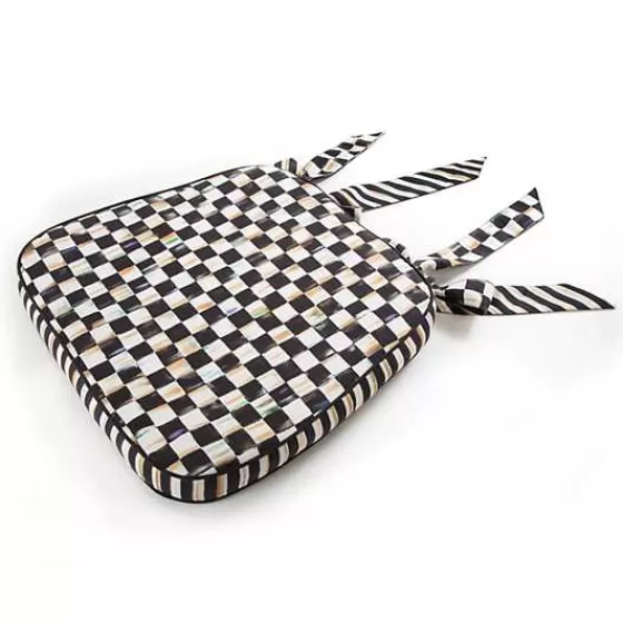 Cuscino Elegante in Tessuto Scacchi Reali - Collezione MacKenzie Childs in Promozione Esclusiva