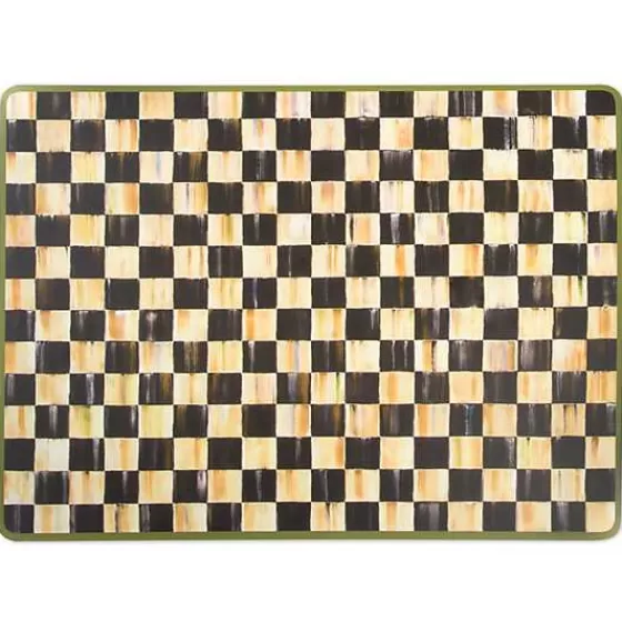 Set 4 Rotelle Courtly Check con Base in Sughero - Offerta Lampo MacKenzie-Childs