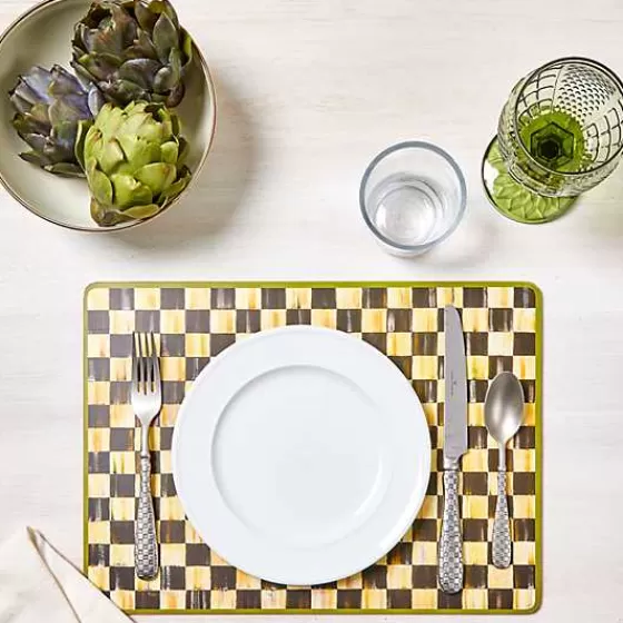 Set 4 Rotelle Courtly Check con Base in Sughero - Offerta Lampo MacKenzie-Childs