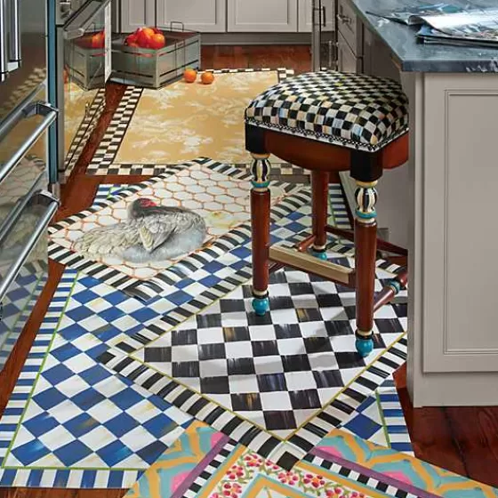 MacKenzie-Childs Tappetino Elegante a Scacchi, 60×90 cm - Design Classico con Prezzo Conveniente