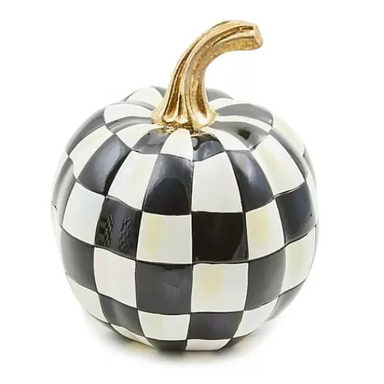 Zucca Miniature Elegante con Motivo A Quadri e Finitura Lucida - Collezione MacKenzie-Childs | Disponibile per l'Acquisto Online