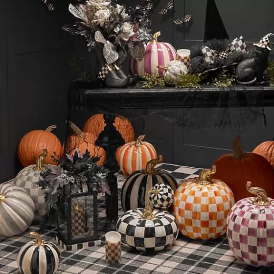 Zucca Miniature Elegante con Motivo A Quadri e Finitura Lucida - Collezione MacKenzie-Childs | Disponibile per l'Acquisto Online