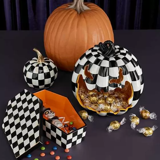 Zucca Miniature Elegante con Motivo A Quadri e Finitura Lucida - Collezione MacKenzie-Childs | Disponibile per l'Acquisto Online