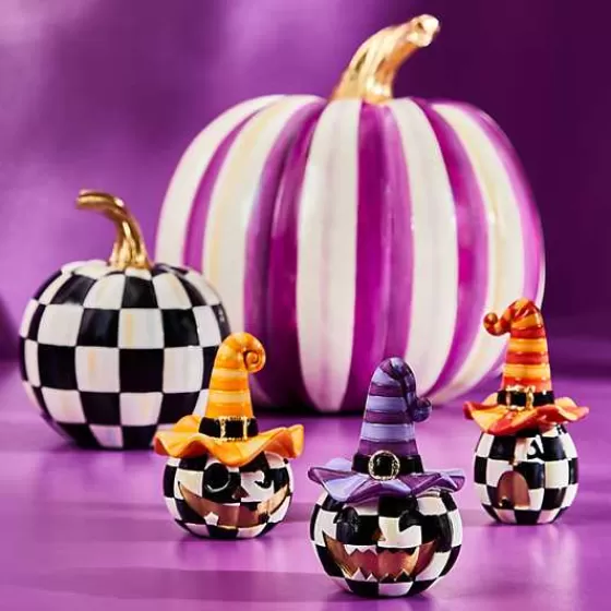 Zucca Miniature Elegante con Motivo A Quadri e Finitura Lucida - Collezione MacKenzie-Childs | Disponibile per l'Acquisto Online