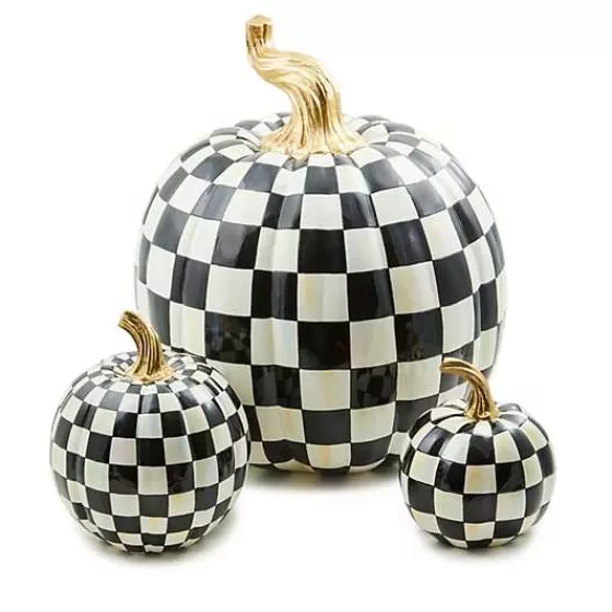 Zucca Miniature Elegante con Motivo A Quadri e Finitura Lucida - Collezione MacKenzie-Childs | Disponibile per l'Acquisto Online