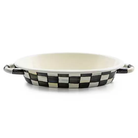 MacKenzie-Childs Terrina Ovale Media in Design Courtly Check con Sconto Esclusivo - Formato Medio per Gratinature Eleganti