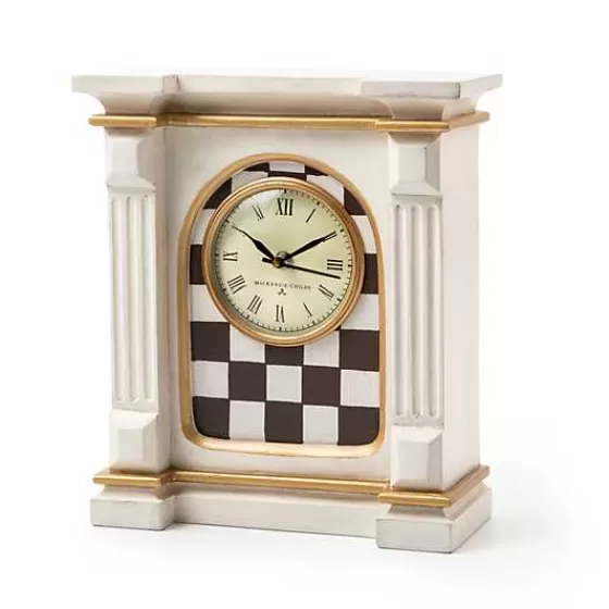 Orologio da Camino Bianco con Motivo Regale - Offerte Speciali MacKenzie-Childs Edizione Limitata